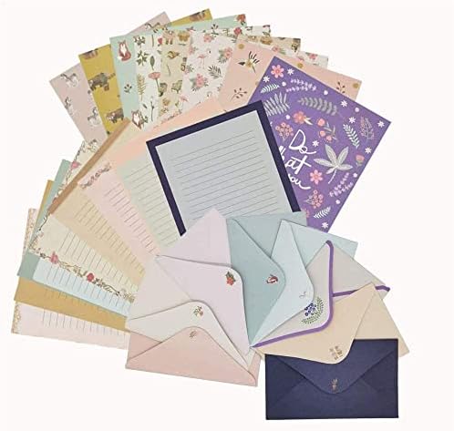 81pcs Stationary Paper and Envelopes Set, Contain 54 stationery paper and 27 envelopes, writing paper stationery set, 9 Different Style - Image 2