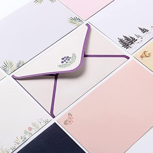 81pcs Stationary Paper and Envelopes Set, Contain 54 stationery paper and 27 envelopes, writing paper stationery set, 9 Different Style - Image 3
