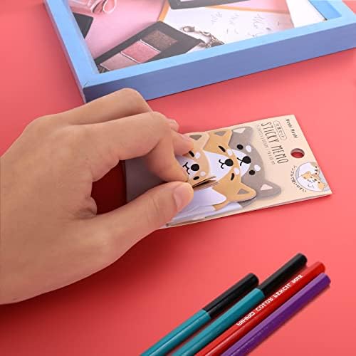 Cute Sticky Notes, 6 Pack Cartoon Sticky Notes Animals Shape Markers Flags Self-Stick Memo Pads Students Home Office Roommates Gifts Tab Supplies 270 Sheets - Image 5