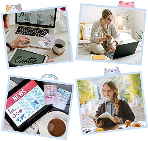 Cute Sticky Notes, 6 Pack Cartoon Sticky Notes Animals Shape Markers Flags Self-Stick Memo Pads Students Home Office Roommates Gifts Tab Supplies 270 Sheets - Image 6