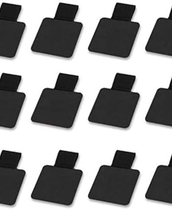 SLSON 12 Pack Notebook Pen Loop Holder Self-Adhesive Pen Holder Pencil Holders Elastic Loop Designed for Notebooks Journals Calendars (Black)