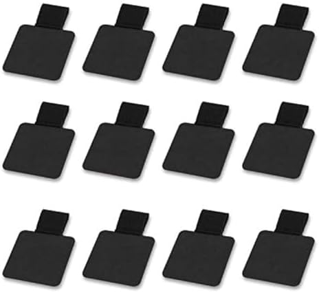 SLSON 12 Pack Notebook Pen Loop Holder Self-Adhesive Pen Holder Pencil Holders Elastic Loop Designed for Notebooks Journals Calendars (Black)