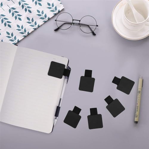 SLSON 12 Pack Notebook Pen Loop Holder Self-Adhesive Pen Holder Pencil Holders Elastic Loop Designed for Notebooks Journals Calendars (Black) - Image 4