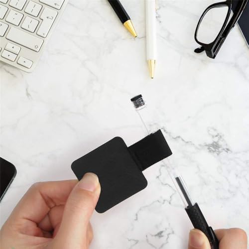 SLSON 12 Pack Notebook Pen Loop Holder Self-Adhesive Pen Holder Pencil Holders Elastic Loop Designed for Notebooks Journals Calendars (Black) - Image 7
