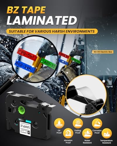 Vixic Industrial Label Maker, Label Maker Machine with-Tape, E1000 Heat Shrink-Labels Maker Waterproof-Labels for Cable Wire Network Office Labeling, Electrician Label Makers Handheld Label Machine - Image 3